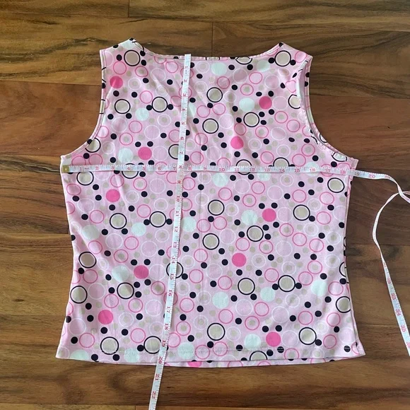 Cleo Y2K Pink Multi-Color Polka Dot Sleeveless Top - Picture 4 of 4